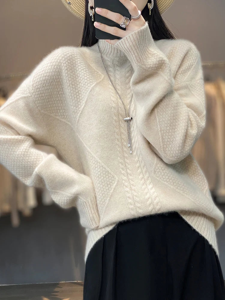 Zelma | Cable Knit Turtleneck Sweater