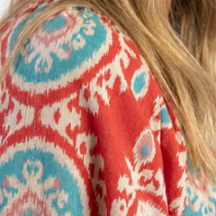 Luanne | Paisley Print V-Neck Midi Dress