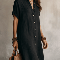 Maisie | Relaxed Linen Midi Dress