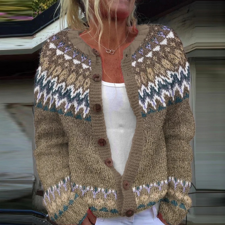 Kirsa | Folk Pattern Yoke Cardigan