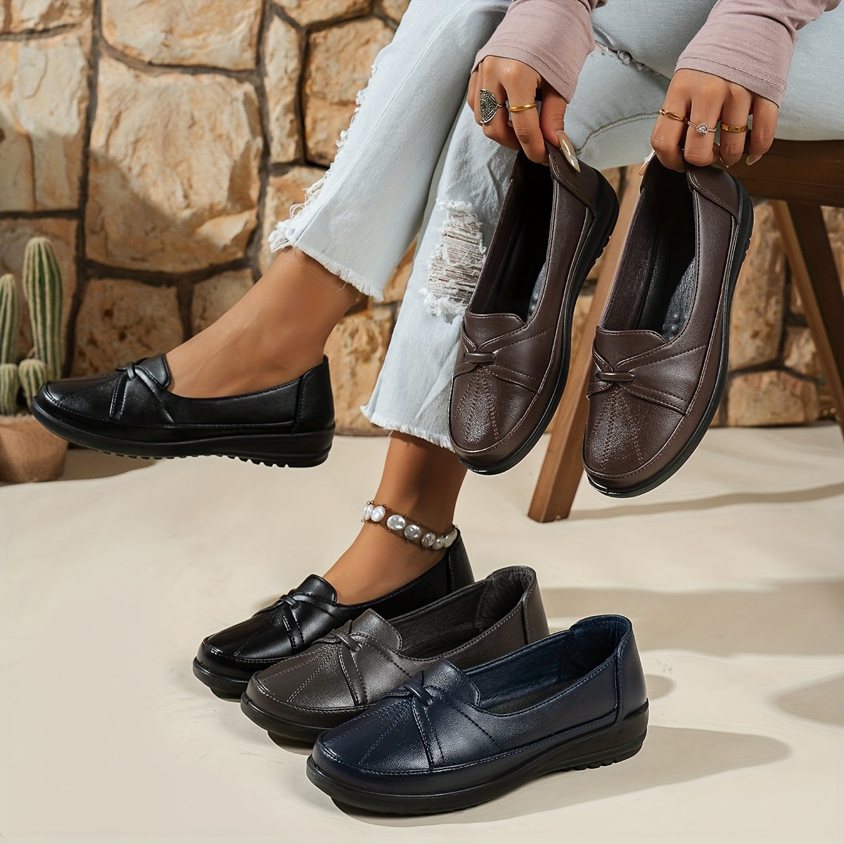 Jocasta Knot Detail Comfort Loafers