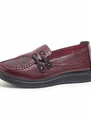 Dolores soft slip-on comfort loafers in Red