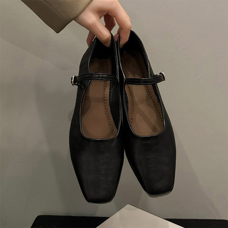 Maureen square-toe Mary Jane ballet flats side view