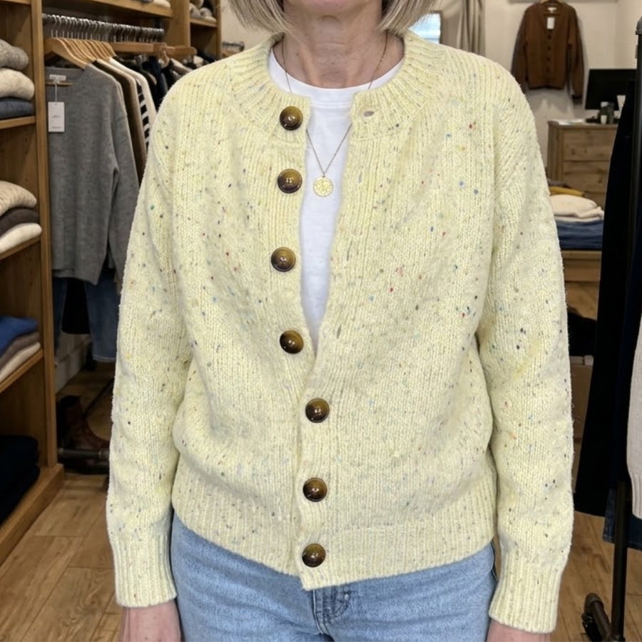 Jenny | Butter Speckled Knit Cardigan