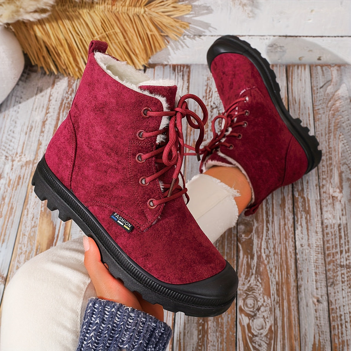 Maelys Lace-Up Snow Boots