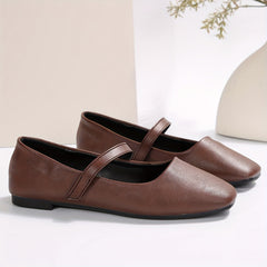 Mirabel Square-Toe Mary Jane Flats