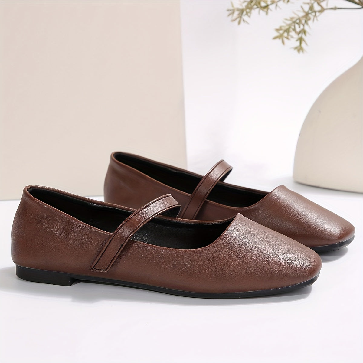 Mirabel Square-Toe Mary Jane Flats