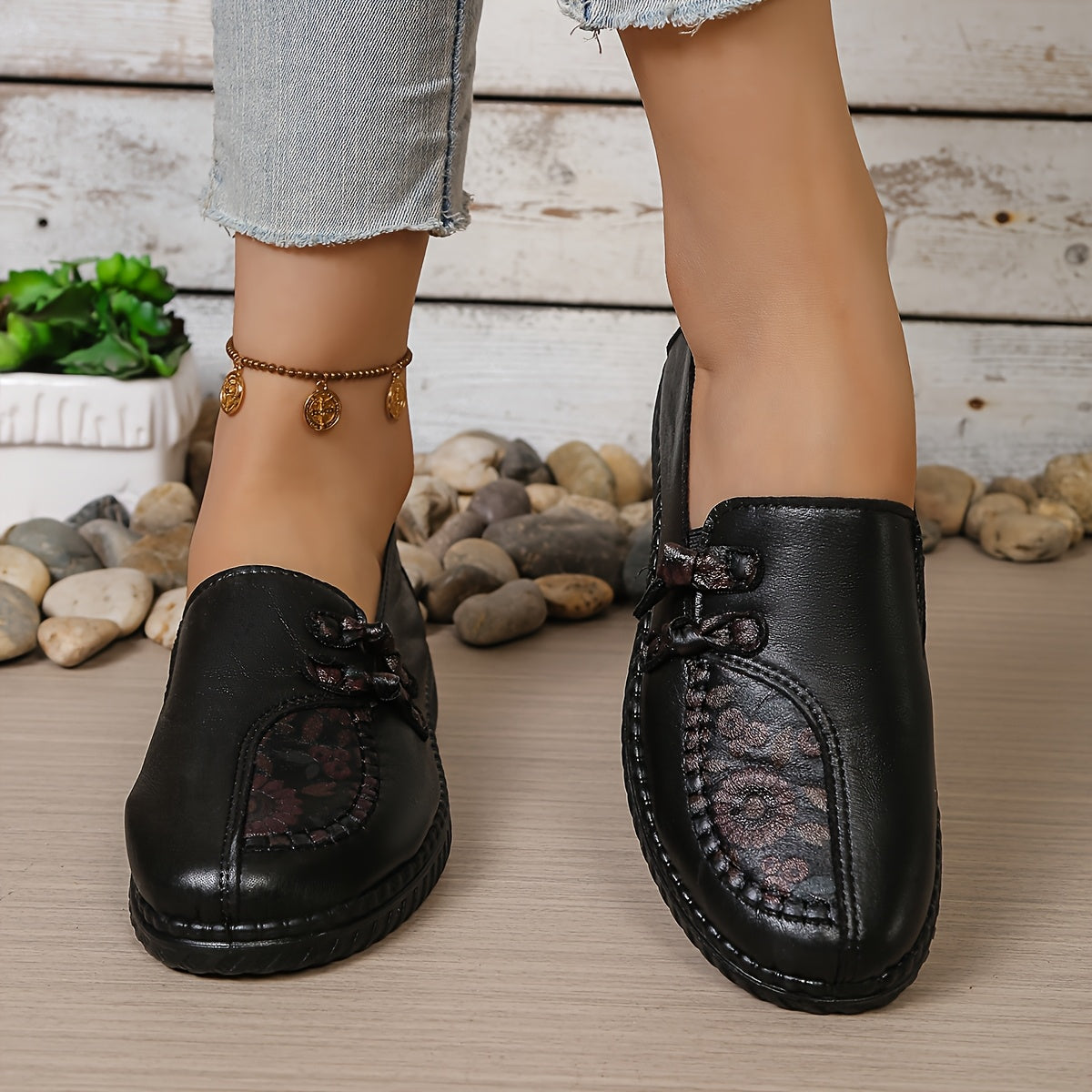 Ianthe Floral Detail Comfort Loafers