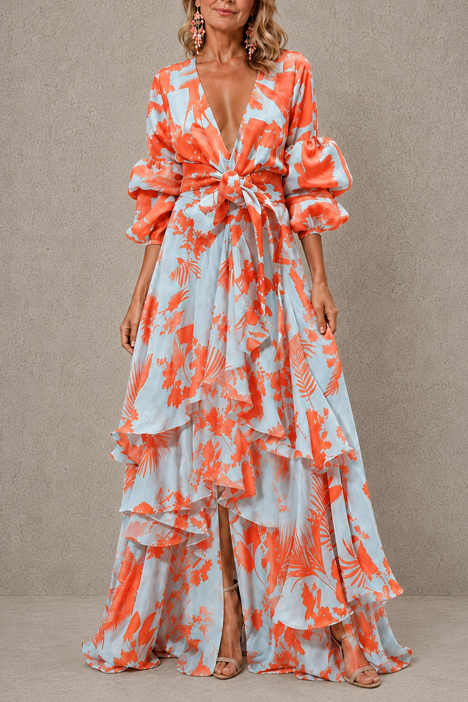 Elma dress in Orange