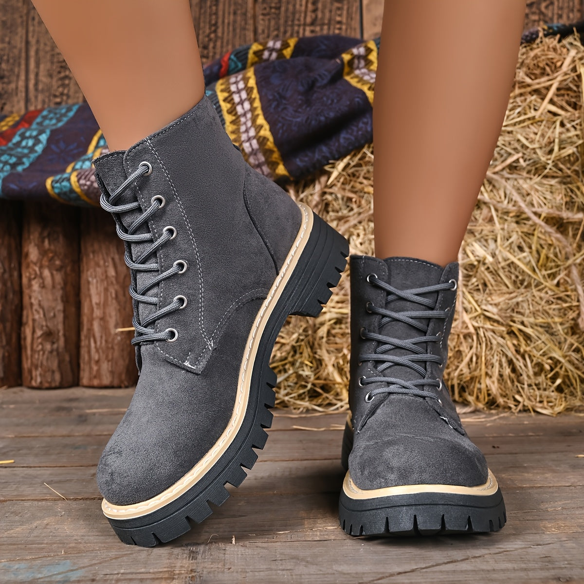 Cosette Lace-Up Platform Boots