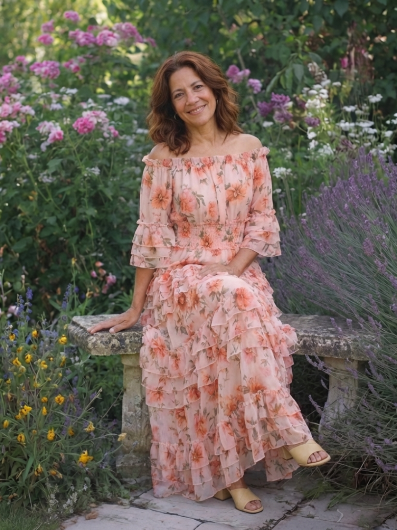 Malvina | Off-Shoulder Floral Ruffle Maxi Dress