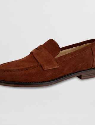 Philomena vintage penny loafers in Chestnut