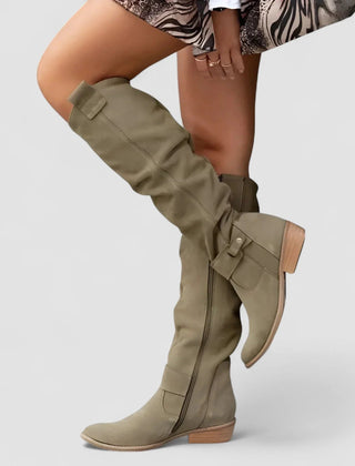 Cosetta Orthopedic Western Boots in Dark Green