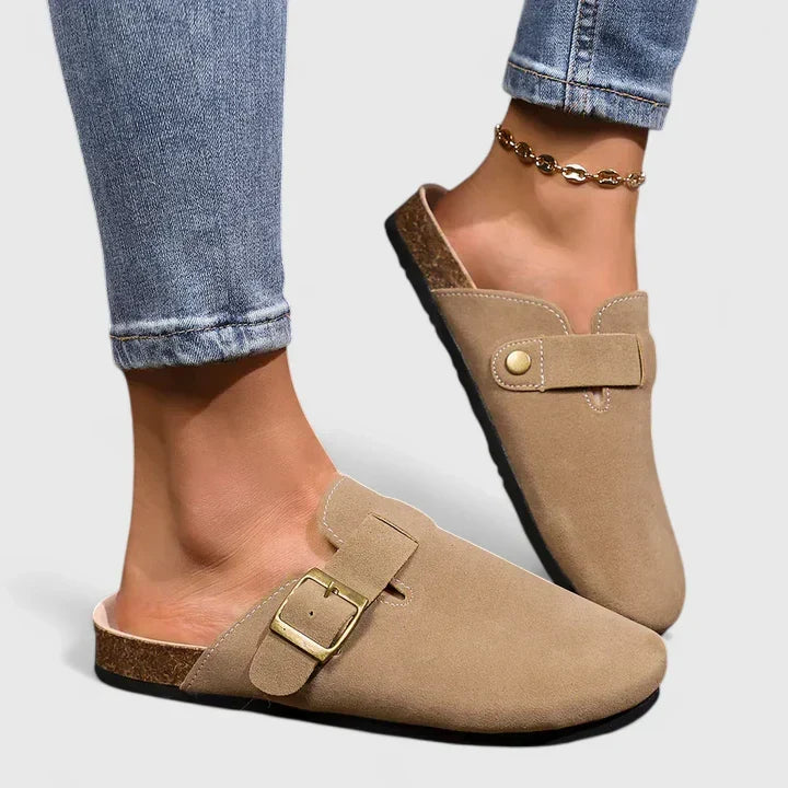 Janie buckle strap comfort clogs