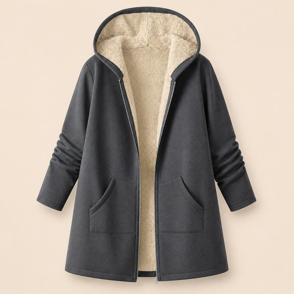 Odessa | Cozy Fleece-Lined Hooded Coat