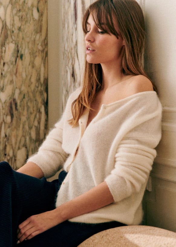 Brisley | Fine-Knit Crew-Neck Cardigan