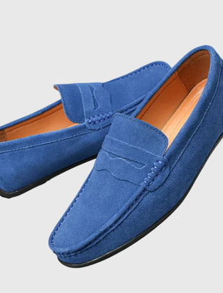 Cosima classic driving loafers in Aqua Blue