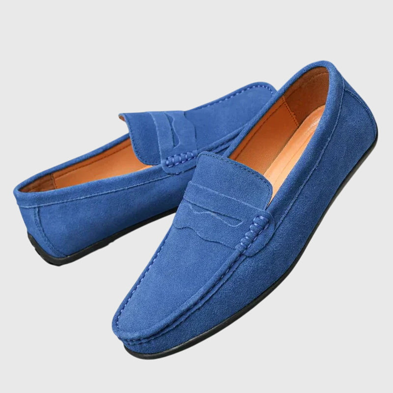 Cosima classic driving loafers in Aqua Blue