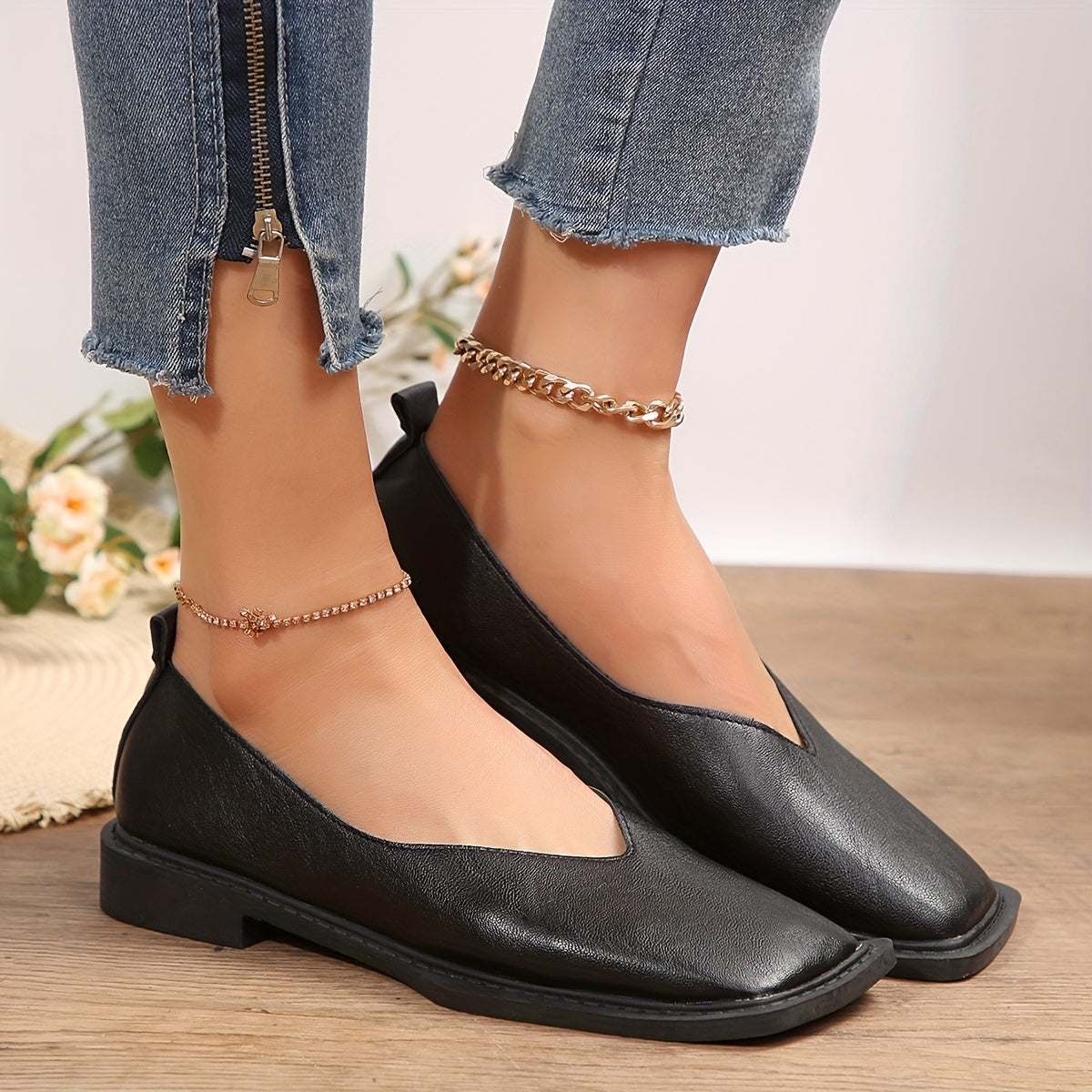 Sorrel Sculpted Square-Toe Flats