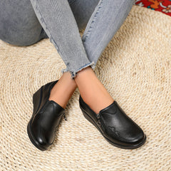 Briar Side-Zip Wedge Loafers