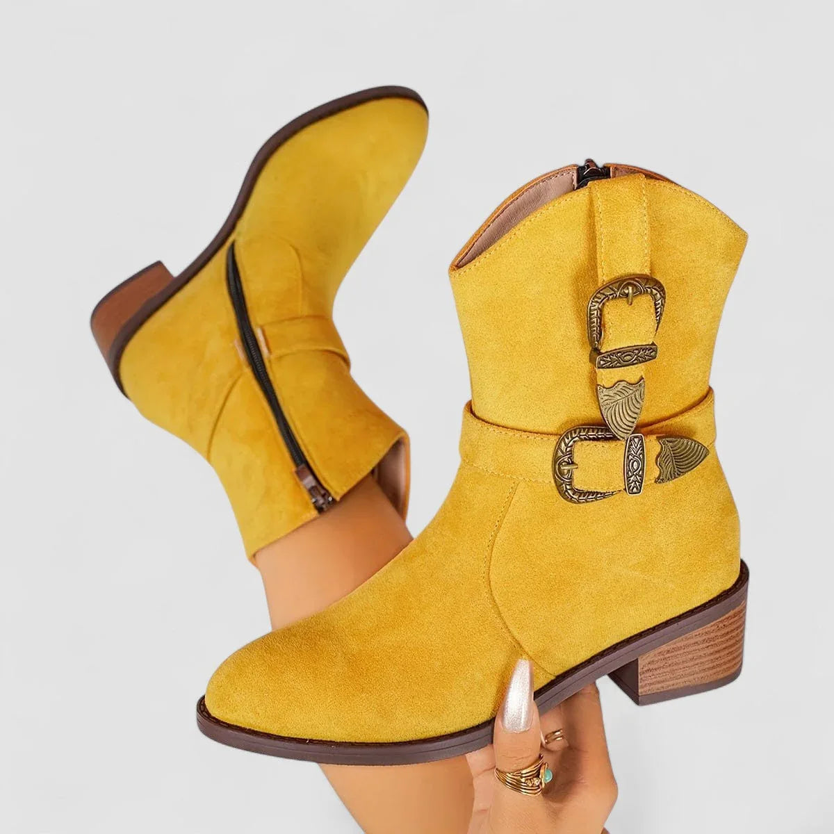 Alvina Orthopedic Western Boots