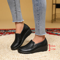 Briar Side-Zip Wedge Loafers