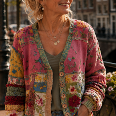 Savina Floral Patchwork Cardigan