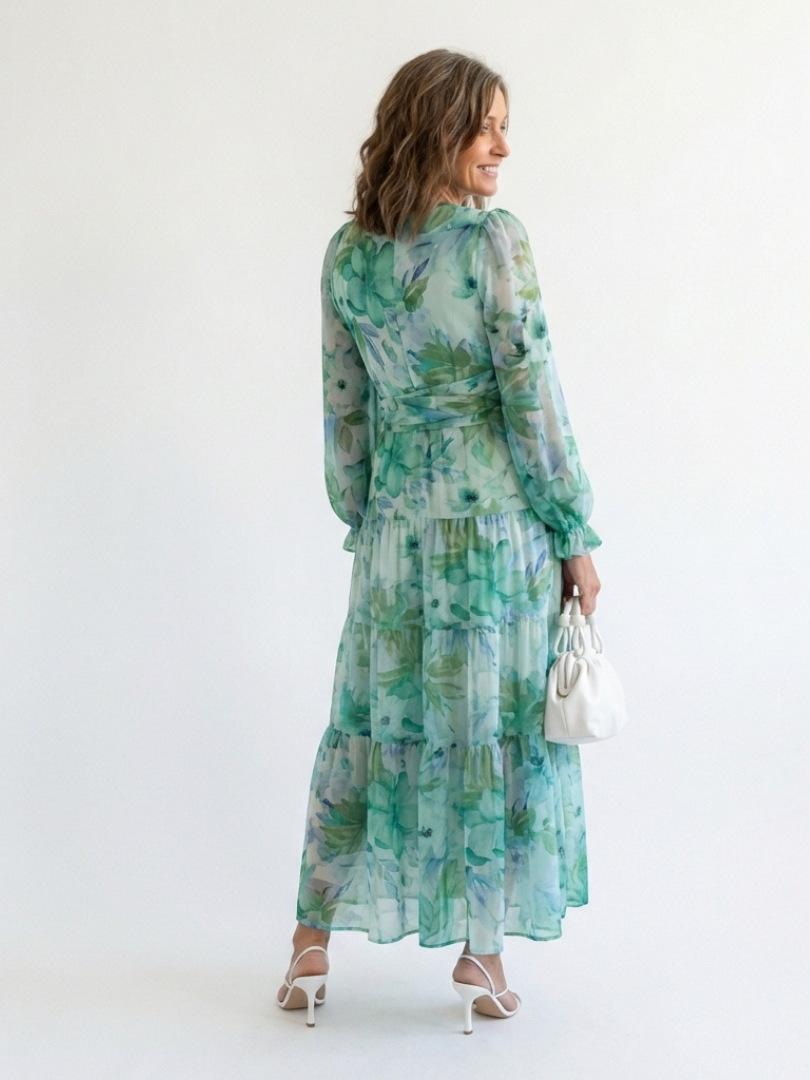 Lara | Long-Sleeve Floral Maxi Dress