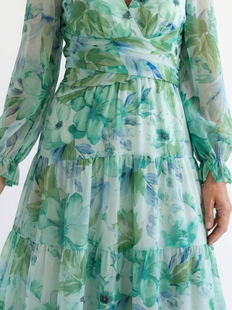 Lara | Long-Sleeve Floral Maxi Dress