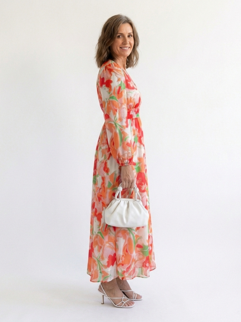 Lara | Long-Sleeve Floral Maxi Dress