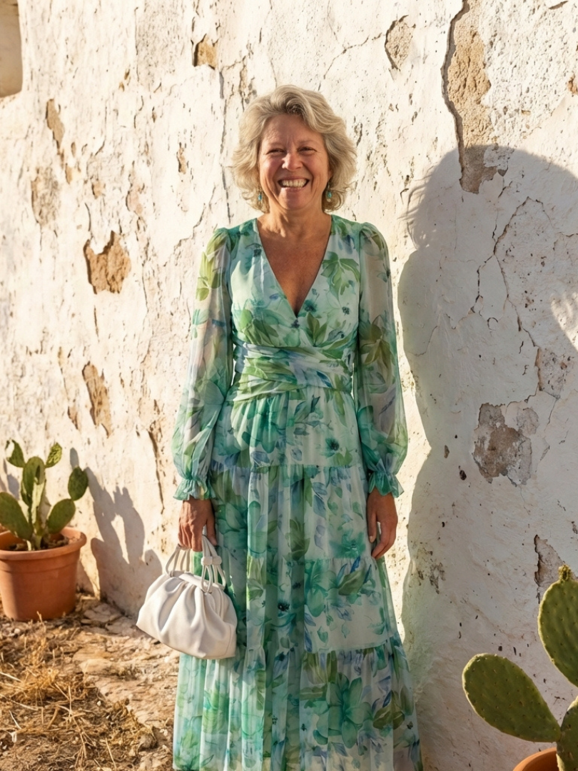 Lara | Long-Sleeve Floral Maxi Dress