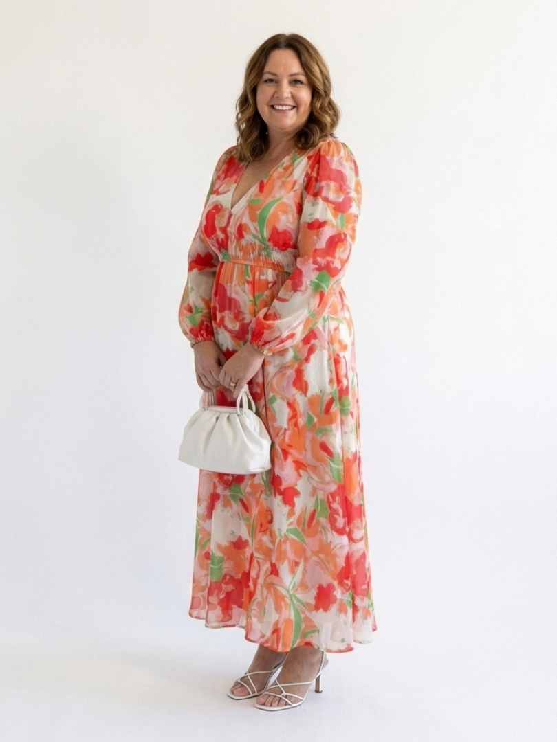 Lara | Long-Sleeve Floral Maxi Dress