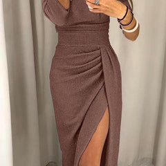 Claribel dress in Brown