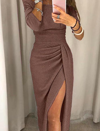 Claribel dress in Brown