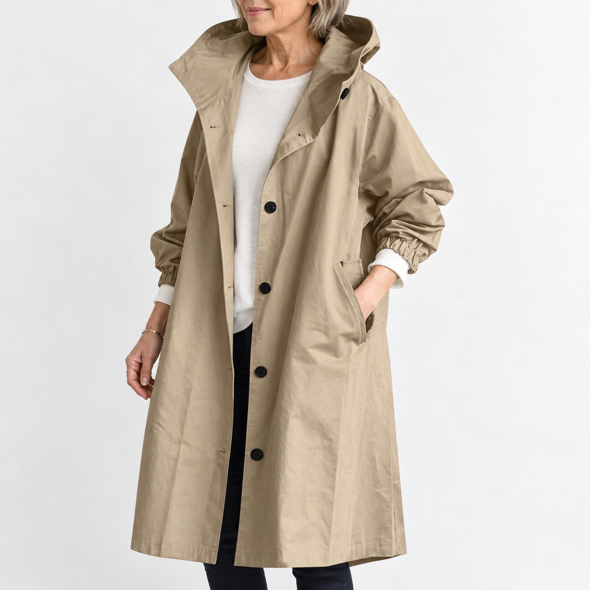 Kathryn | Hooded Longline Trench Coat
