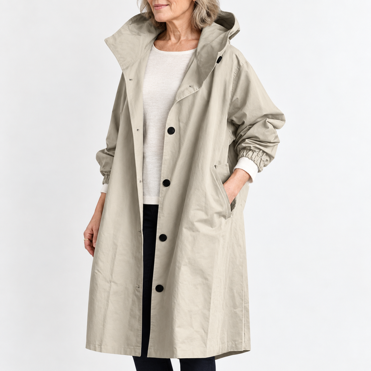 Kathryn | Hooded Longline Trench Coat