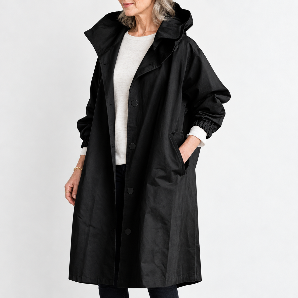 Kathryn | Hooded Longline Trench Coat