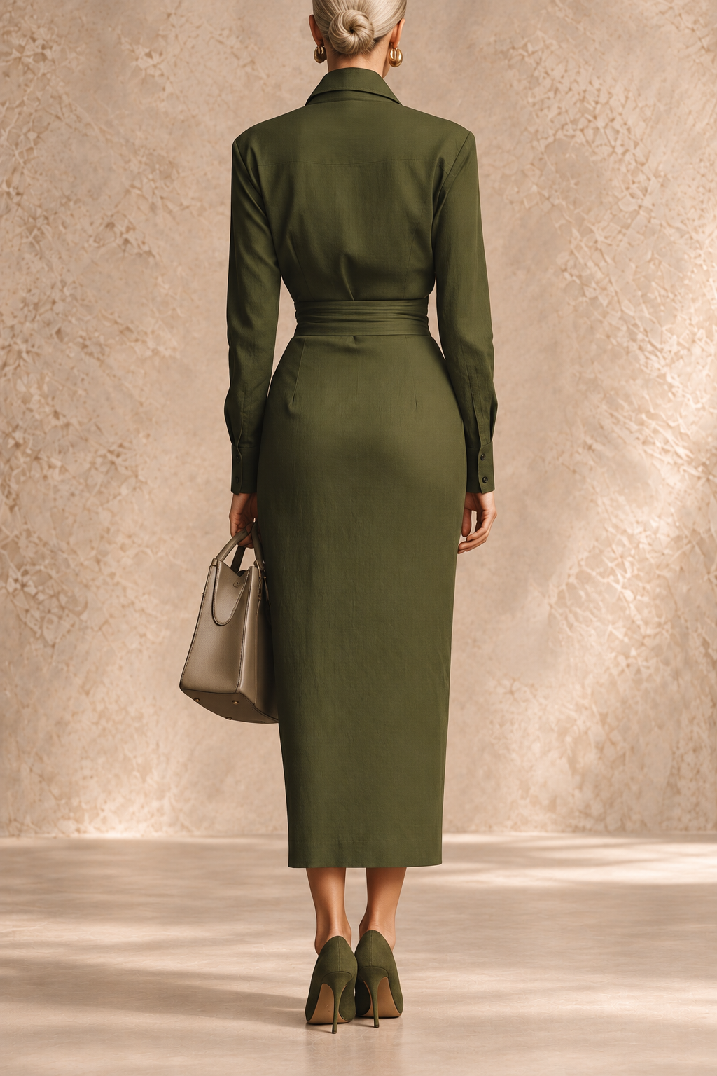Hedy | Wrap-Style Collared Dress