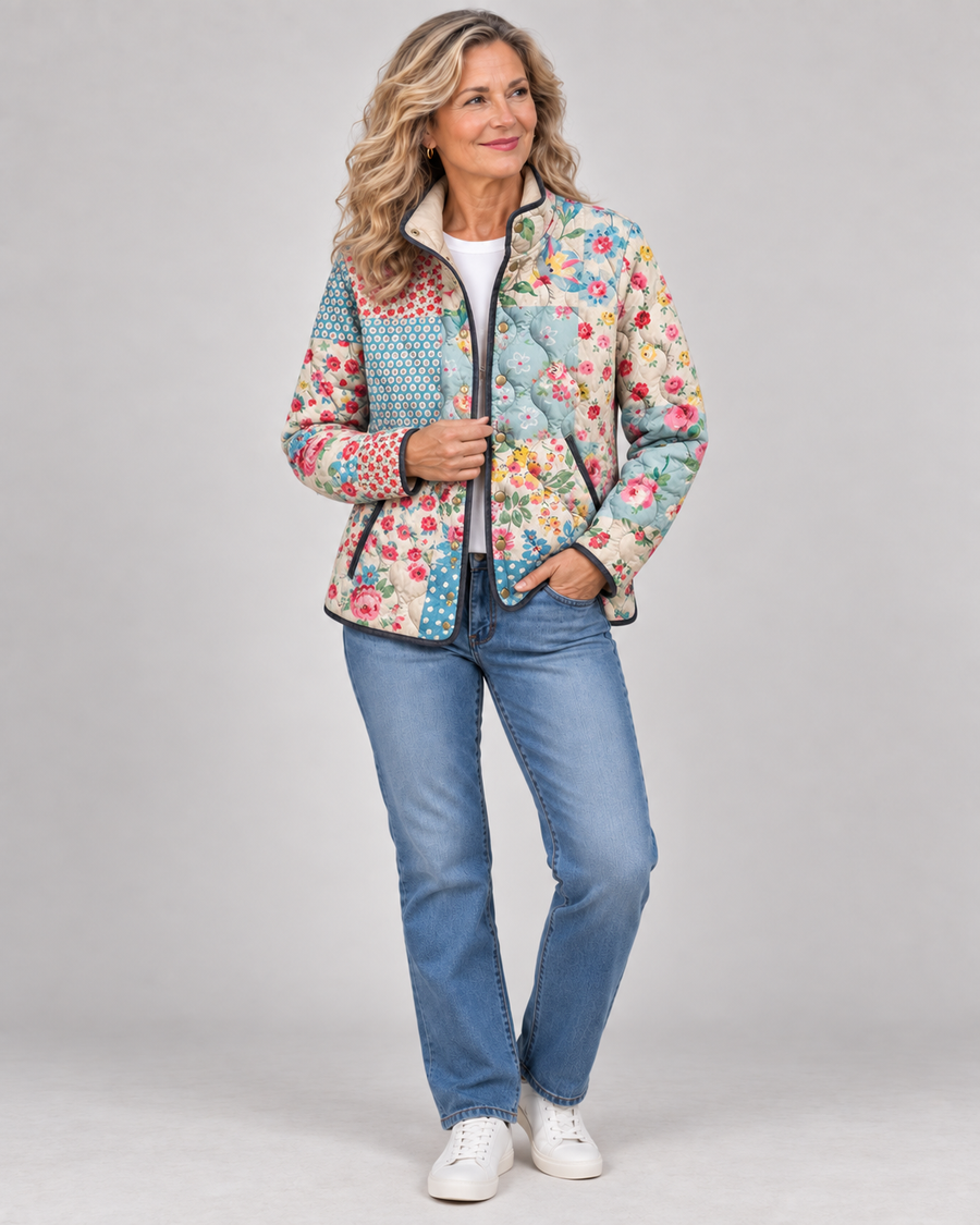 Zarae | Charming Floral Quilted Jacket for Women