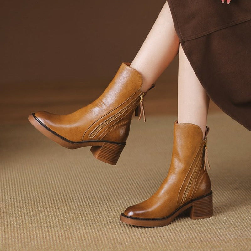 Fortuna | Minimalist Heeled Ankle Boots