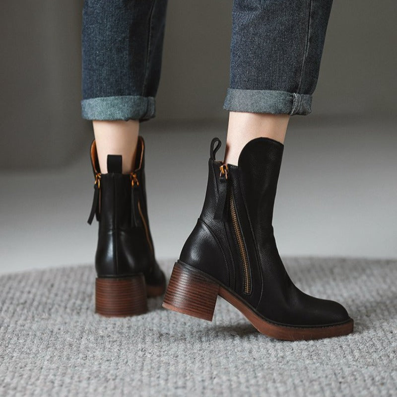 Fortuna | Minimalist Heeled Ankle Boots