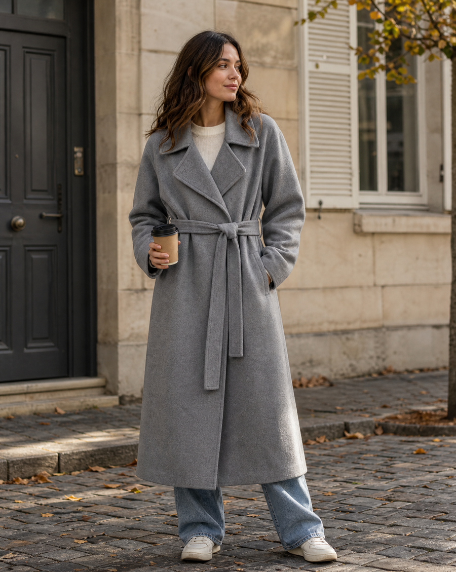 Lee | Long Belted Overcoat
