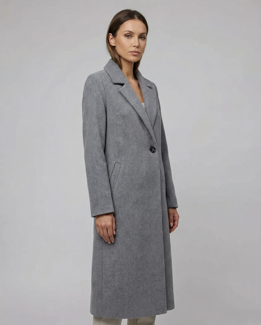 Eleanore | Notched Lapel Mid-Length Trench Coat
