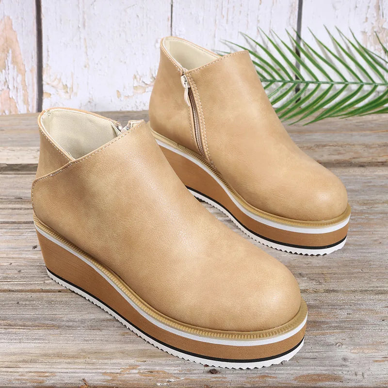 Anneliese platform ankle boots detail