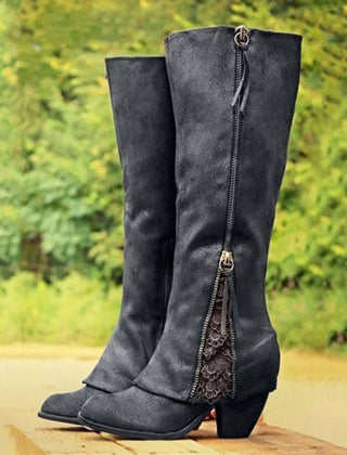 Fenna Knee High Boots in Black