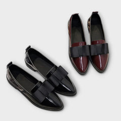 Winnie bow-front pointed loafers