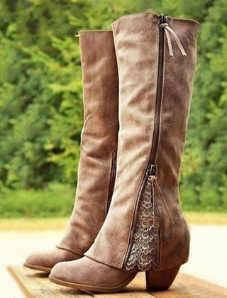 Fenna Knee High Boots in Brown