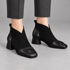 Cerys Square-Toe Ankle Boots