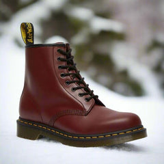 Annora Elegant Lace-Up Boots in Burgundy