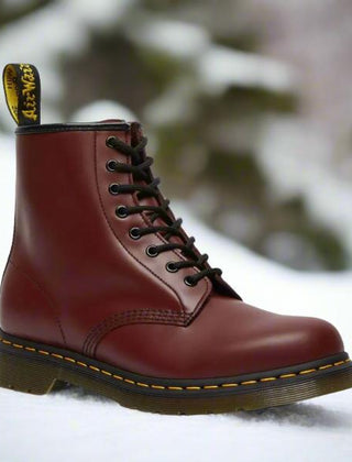 Annora Elegant Lace-Up Boots in Burgundy